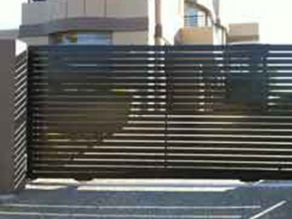 Sliding Gate - Powder Coated Electronic Sliding Gate powder coated by Prime Powder Coating in Slacks Creek, Brisbane southside.